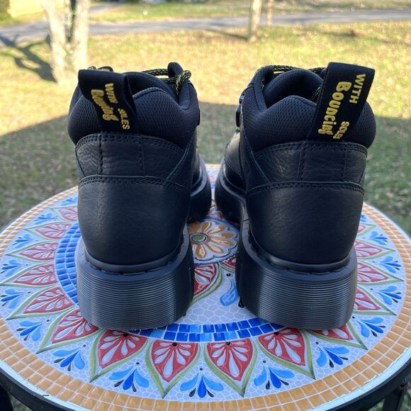 Dr. Doc Martens Woodard Grizzly Womens Size 5 Black Leather Lace Up Boots NEW - Picture 5 of 9